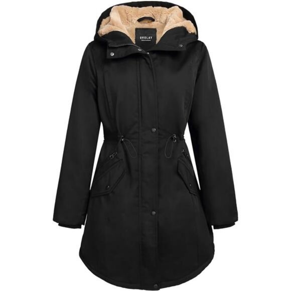 Jackets & Blazers - Women's Thicken Fleece Lined Parka Winter Coat Hooded Jacket with Pockets